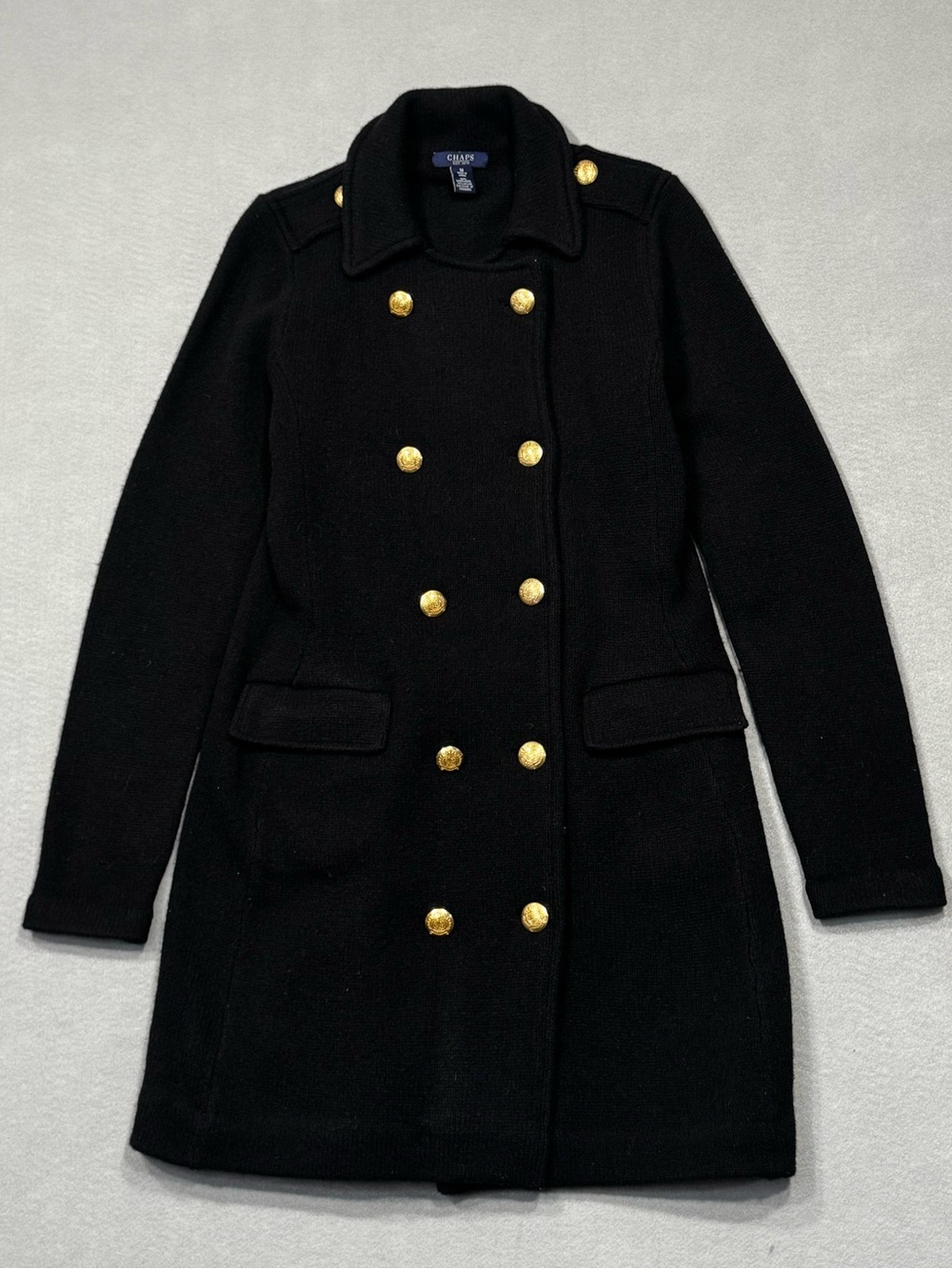 Women’s Chaps By Ralph Lauren Lambswool Knit Sweater Coat Jacket Cardigan